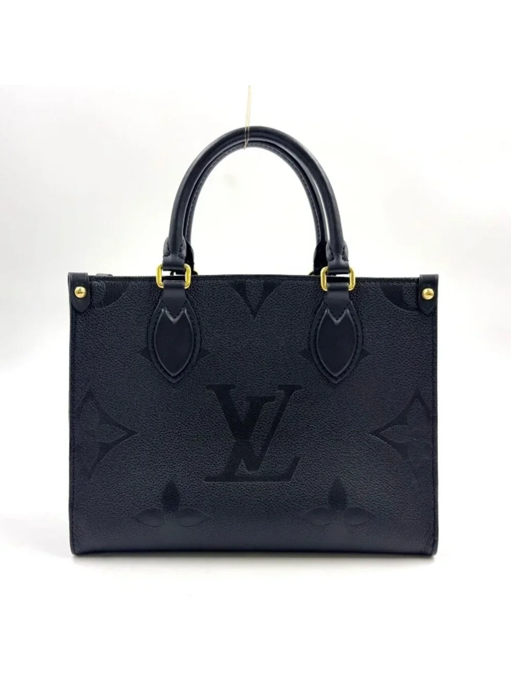 Louis Vuitton On The Go PM Monogram Empreinte Calfskin Black Handbag Gold